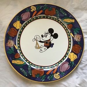 1 Vintage Disney 12 Inch Plate Platter Charger Serving Dish Vegetables Stoneware